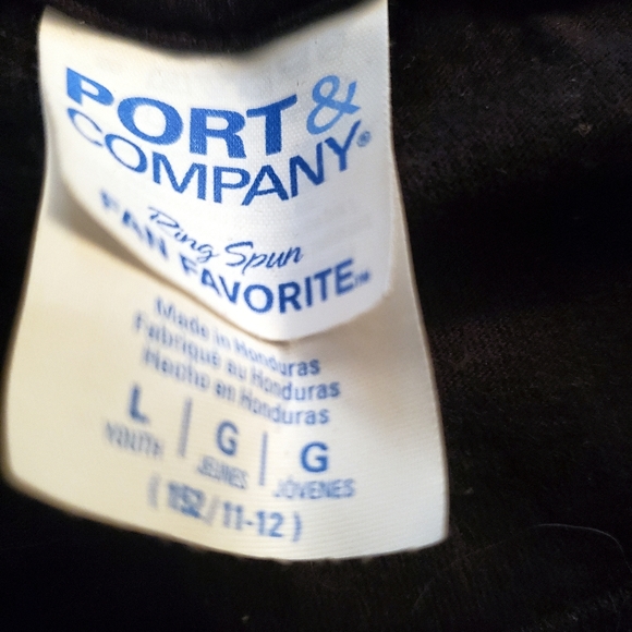 Port & Company Don't forget & Subscribe Black Tshirt Youth L 11/12 NWOT - Picture 4 of 5